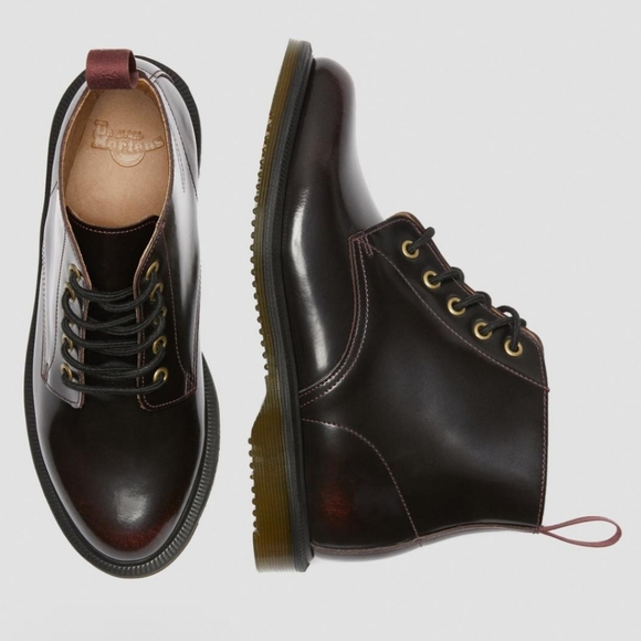Dr Martens Emmeline Arcadia Cherry Red Boots - Picture 2 of 8